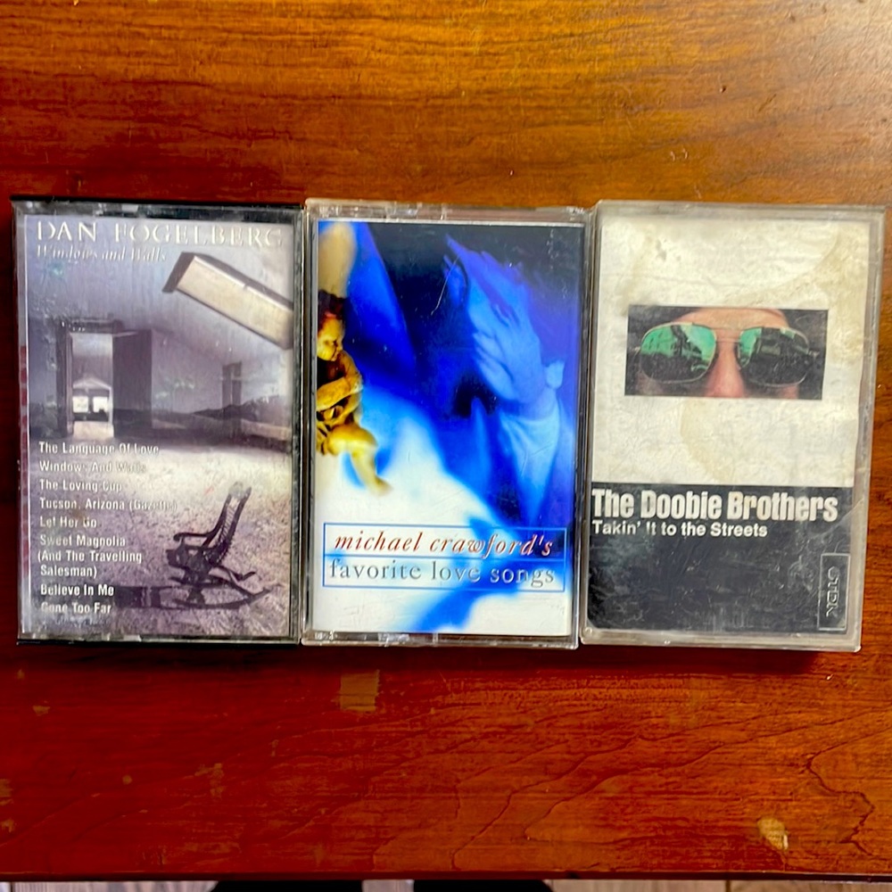 3 cassette tapes.